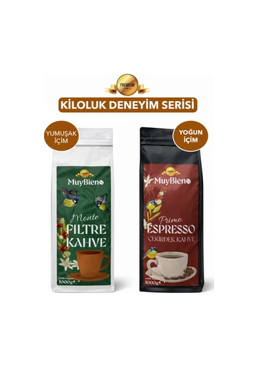 Premium Kiloluk Çekirdek Kahve Deneyim Serisi 2in1 Çekirdek Kahve