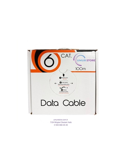 Cat6 U-utp 100mt 24 Awg Cca Network Kablosu