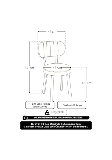 Azra 70x110cm Beyaz Mutfak Masası, Mutfak Masası Takımı, Yemek Masası, 4 Açık Gri Sandalye Açık Gri