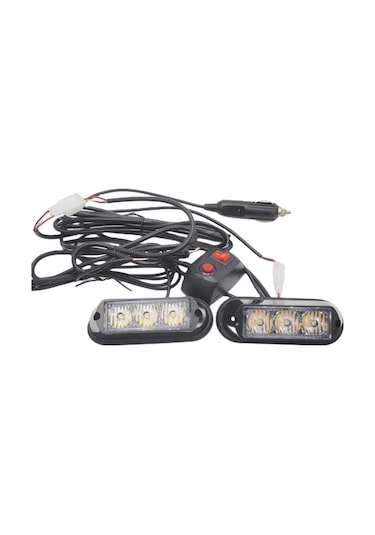 Çakar Lamba 3x2 Led 12w 12-24v Sarı-mavi / Lapa197-1