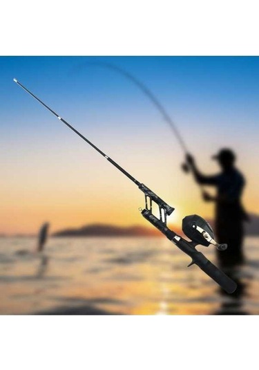 Dancemonkey Olta Kamışı & Makara Seti - Tuzlu S, Karbon Teleskopik Siyah