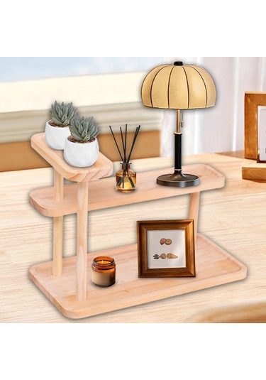 Homyl Masaüstü Düzenleyici Rustik Çok Amaçlı Kozmetik Kiler Kahverengi