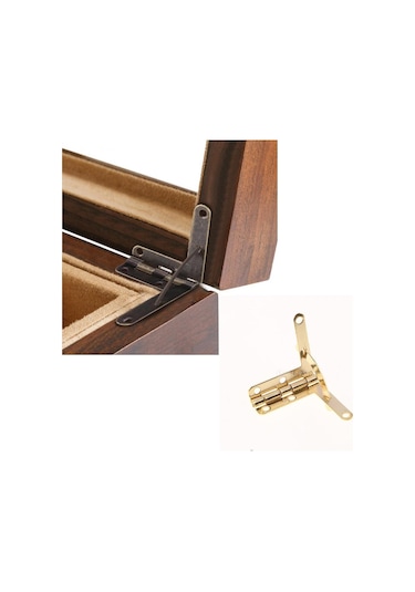 Homyl 20 Adet 90 Derece Destek Yaylı Menteşe Kapı Bronz