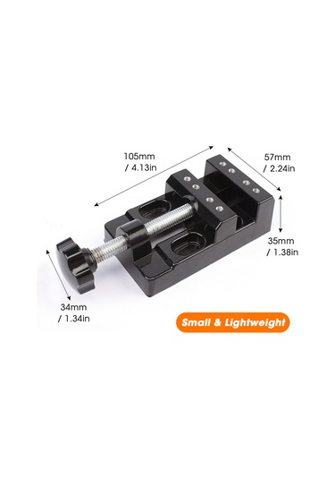 Yunboo Alüminyum Mini Masa Somunu, 0-53mm Tutma Aralığı, Matkaplama-polama-oymacılık İçin, Tam Aksesuarlar İle Siyah