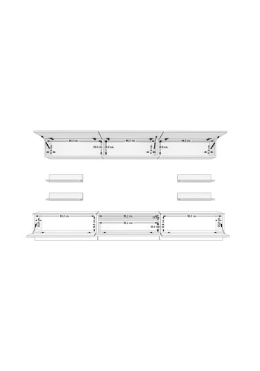 Decoraktiv Trendstyle 8y Mdf Tv Ünitesi Tv Sehpası Beyaz