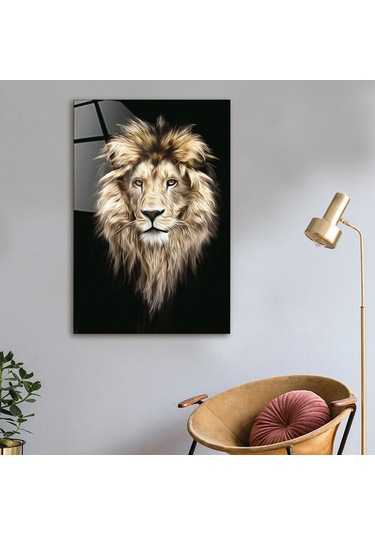 Decorita Hayvanlar | Cam Tablo | Aslan
