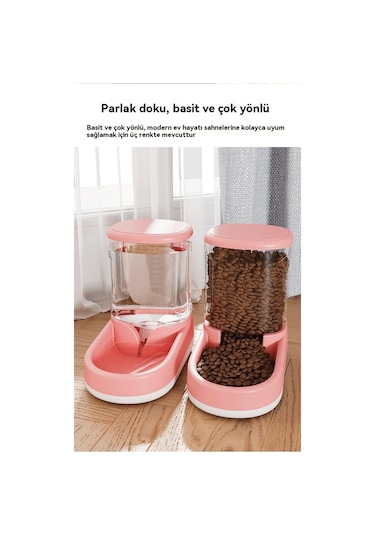 Pet Su Sebili Kedi Otomatik Çiftçi-pembe