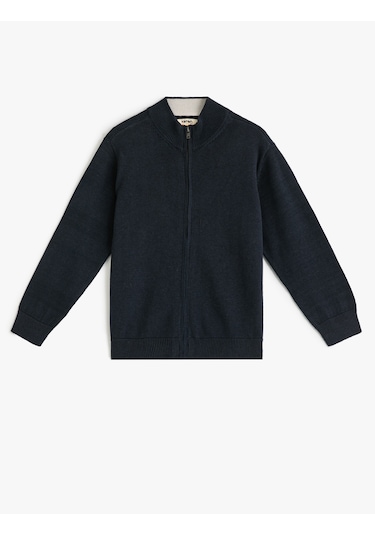 Koton Dik Yaka Fermuar Kapamalı Basic Okul Hırkası Lacivert 5wkb90010tt Lacivert