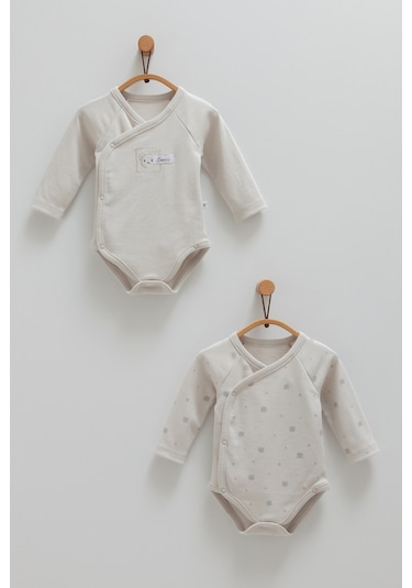 Caramell Cute Bear Anvelop Çıtçıtlı İkili Body Gri