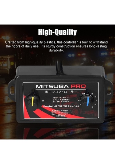 Novahub 25 Sesli Araç Kornası Kontrol Cihazı - 12-24v Ayarlanabilir Ses Efektleri Ve Hacim - 25 Farklı Ses Seçeneği, Yüksek Kalite Ve Kolay Kurulum