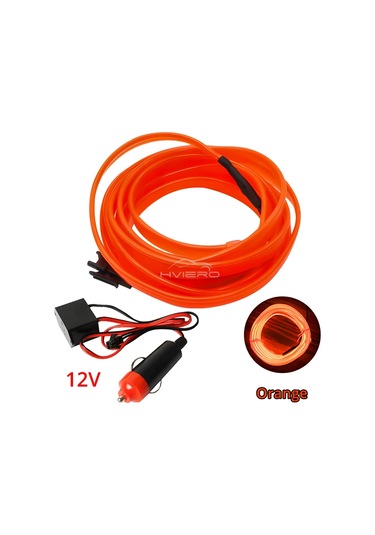 Sıcak Satış 1/2/3/5m Araba Iç Aydınlatma Led Kapı Şeritleri Dekorasyon Çelenk Teli Orange-cigarett 2m 1 Piece Set