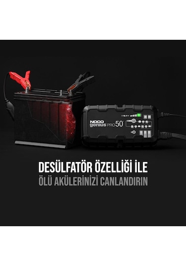 Noco Genıuspro50 6V/12V/24V 1000A Akıllı Akü Şarj ve Akü Bakım/De