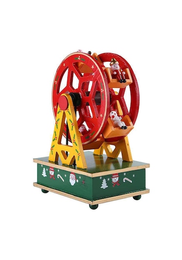 Suntek Yılbaşı Müzik Kutusu Tekerlek Masaüstü Kırmızı