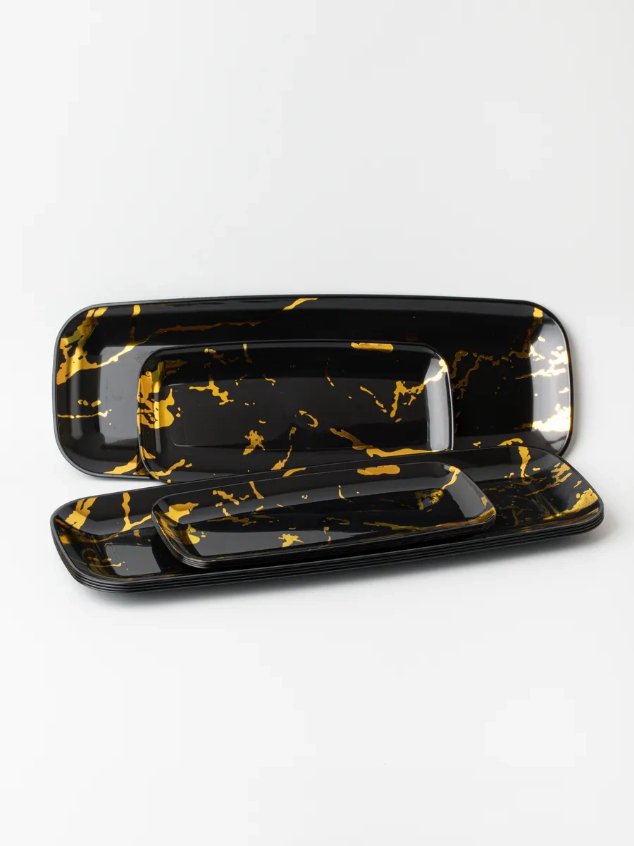 Family Co. Sunum İçin Tek Kullanımlık Plastik Tabaklar - 6 Adet. 372345689 100 adet