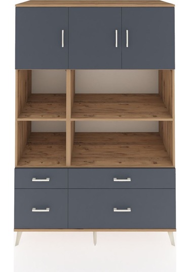 Kronos Dolap 8 Raflı 4 Çekmeceli 3 Kapaklı 132x59x195 Çam-antrasit/antrasit Antrasıt/antrasıt Kronos Dolap 8 Raflı 4 Çekmeceli 3 Kapaklı 132x59x195 Çam-antrasit/antrasit Antrasıt/antrasıt