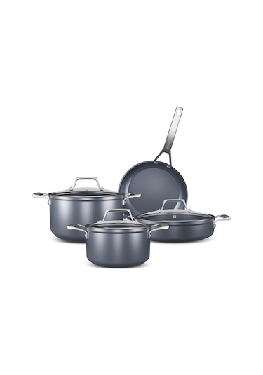 Karaca Biodiamond Supreme İndüksiyon Tabanlı 7 Parça Tencere Seti Siyah