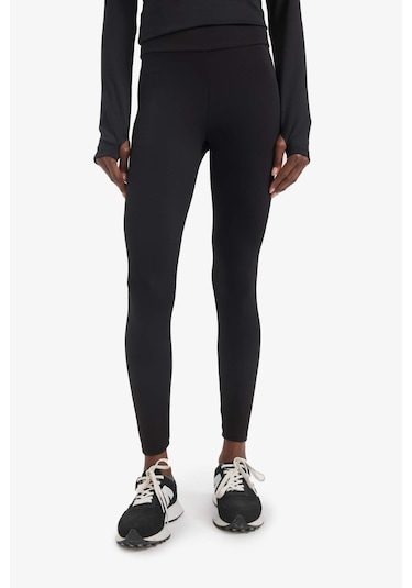 Defacto Defactofit Beli Saran İçi Yumuşak Tüylü Sporcu Tayt W8206az25aubk81 SiYAH