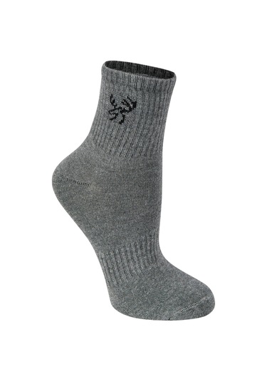 2as Kısa Bambu Spor Çorap Gri