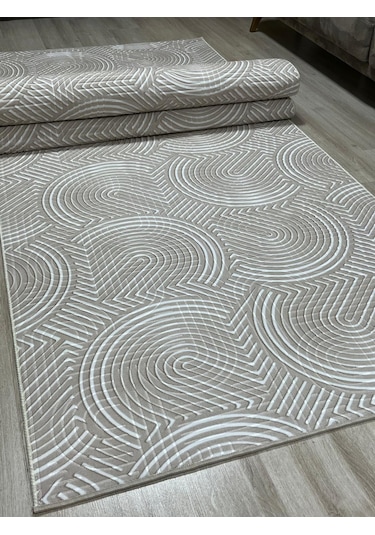 Arbese Vizon Kaymaz Tabanlı Kesme Yolluk Kabartmalı Koridor Mutfak Salon Halısı