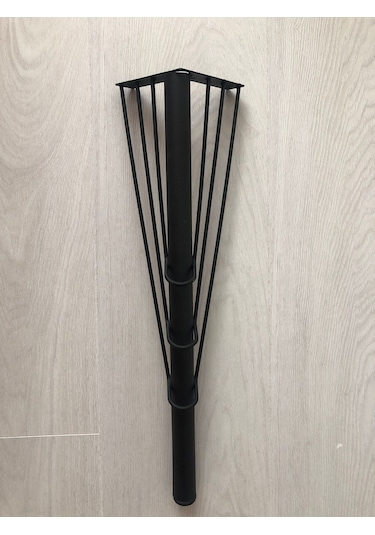 Metal 40x10x10 Cm Siyah Boyalı Sehpa / Puf / Sandalye Ayağı (4 Adet)