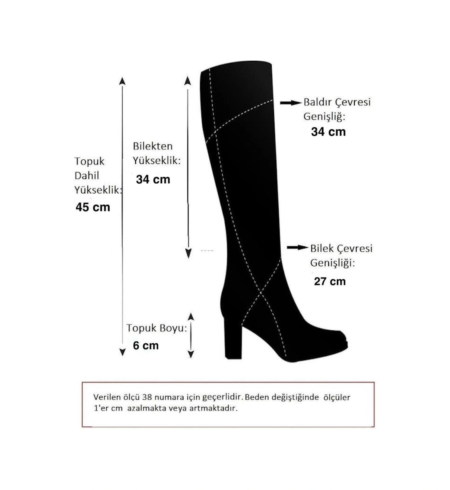 J848300160 Siyah Rustik Kalın Topuklu Kadın Çizme Siyah-rustik