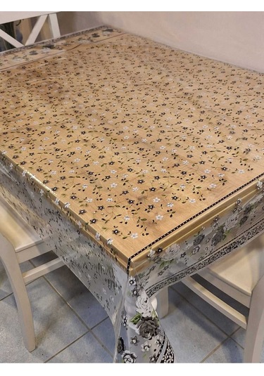 Şeffaf 0.018 Mm Pvc Muşamba - Desenli Silinebilir Şeffaf Masa Örtüsü 16ns35 Şeffaf