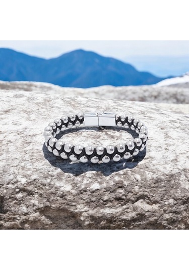 Fm Hematit Ve Çelik Halatlı Erkek Bileklik 31832b18d1 Gümüş