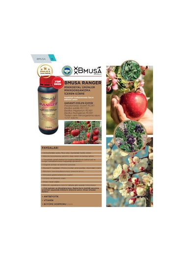 Bmusa Ranger Mikrobiyal Gübresi 1 Lt 1000 ML