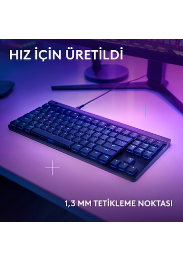 Logitech G515 Tkl Kablolu Düşük Profilli Rgb Aydınlatmalı Ingilizce Oyun Klavyesi, Siyah