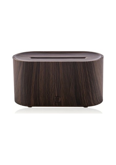 Techbloom Ultra Sessiz Alevli Aromaterapi Difüzör Dark Wood Grain Usb Güçlü Ayarlanabilir Parlaklık Ev Yatak Odası Ofis Ahşap