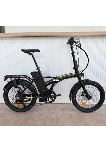 Kron Elektrone Pasific 20" Jant E-bike 7 Vites Elektrikli Katlanır Bisiklet Siyah Sarı Siyah