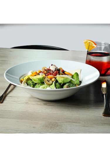 Keramika Beyaz Delta Makarna Tabağı 26 Cm