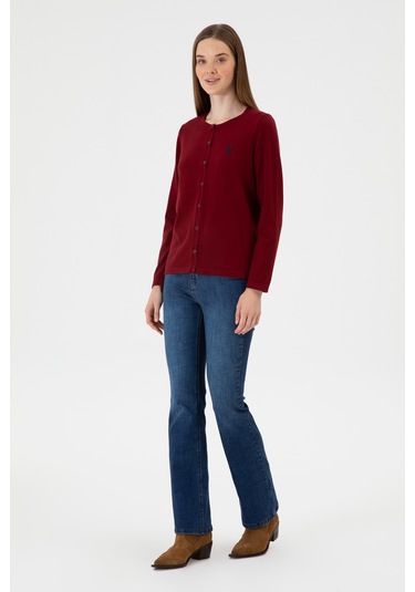 U.s. Polo Assn. Kadın Bordo Hırka Triko 50313624-vr014 Bordo