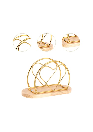 Homyl Masa Masaüstü Süsleme Şekli Için Peçete Tutucu Altın