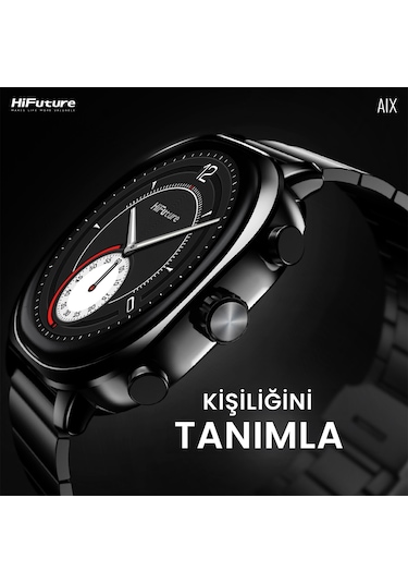 HiFuture AIX BT Arama 1,43" AMOLED IP68 Nabız SpO2 Takipli Akıllı Saat  (Distribütör Garantili)