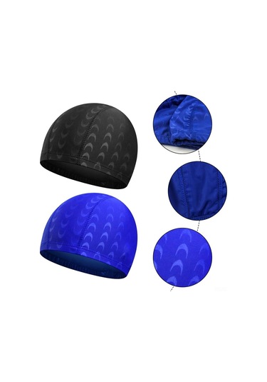 Mavi Taşınabilir Yüzme Şapkası Spor Aksesuarları Unisex Su Geçirmez 30g 40cm İla 56cm Mavi