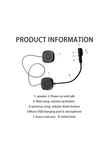 Motosiklet Kaskı Bt Kulaklık, Gürültü Azaltma Otomatik Cevaplama Ses Kontrolü İle Kablosuz Bt 5.0 Motosiklet Kulaklığı