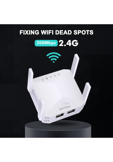 Leezsing Siyah 300m 2.4ghz Wifi Sinyal Güçlendirici, Eu Fişi, Ieee 802.11b/g/n, 15km Röle Mesafesi