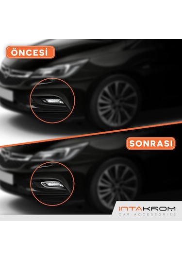 intakrom Opel Astra K Krom Sis Farı Çerçevesi 2 Parça 2015 ve Üzeri