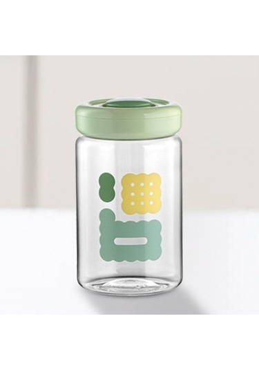 Trendooze 1500ml Fındık Baharat Şeker Mühür Şişe Pres Tipi Gıda Saklama Kabı Yeşil Model Yeşil 1500ml