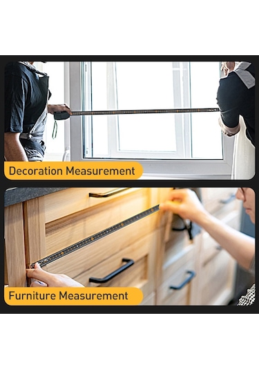 Deli Ht8519 5mx19mm Yüksek Hassasiyetli Ev Çelik Ölçü Kalınlaşmış Ölçüm Bandı 1 Adet