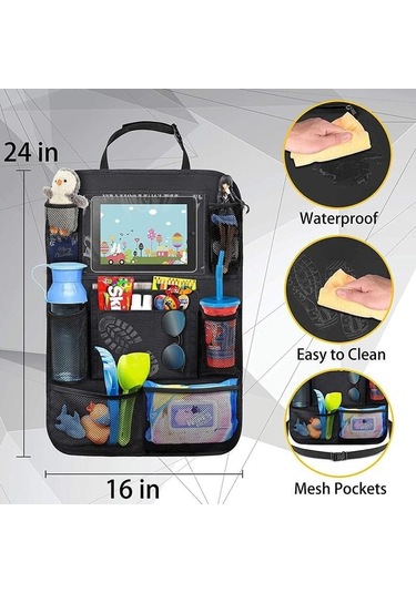 jmsstore 1 Paket Çok Cepli Araba Depolama Arka Koltuk Organizatör Tutucu Su Geçirmez Seyahat Çantası
