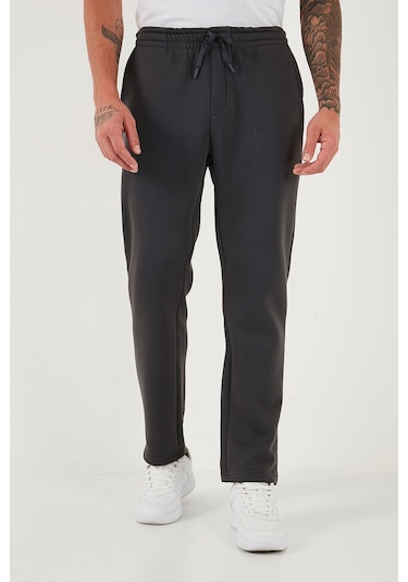 Buratti Pamuklu Regular Fit Normal Bel Şardonlu Erkek Eşofman Altı 5908040 Antrasit