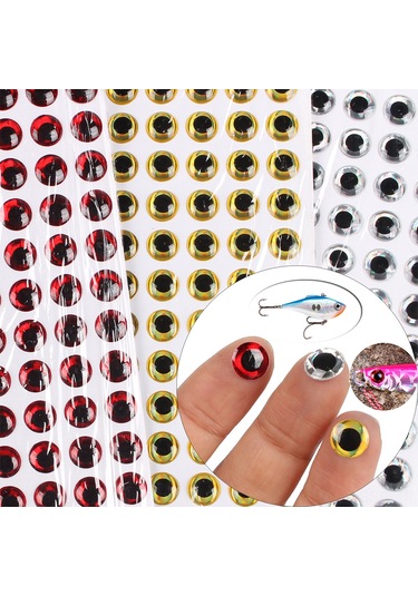 Springsun 3d Epoksi Balık Gözleri - 100 Adet 3-12mm Çeşitli Boyutlarda Yapay Yem Aksesuarı