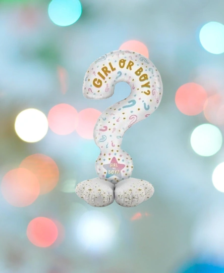 Folyo Balon Soru İşareti 60x110cm Cinsiyet Partisi Ayakta Durabilen Cinsiyet Partisi Temalı Folyo Balon Diğer