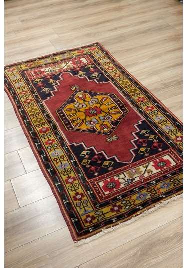 Anatolia El Dokuma Halısı - %100 Doğal Yün - Leh1004500163 Kırmızı