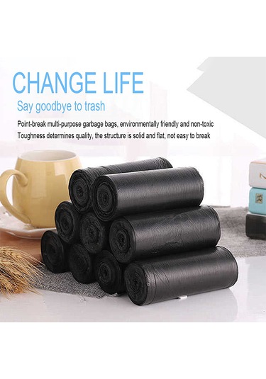 Neevoyu 20 Adet Siyah Ev Ve Mutfak Çöp Poşeti - Pe Malzeme Dayanıklı, İğne Delmeye Dayanıklı, 50x45 Cm Büyük Kapasiteli