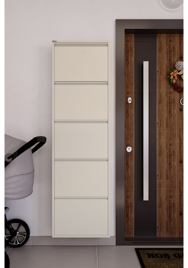 Ceha 5'li Metal Ayakkabılık - Krem K.AYK-5 /AB1013