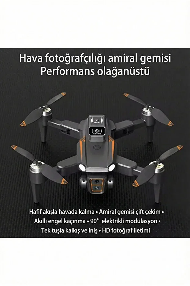 Js26h Drone 4k Hd Kamera Fırçasız Motor Engel Kaçınma Katlanabilir Uzaktan Kumandalı Drone