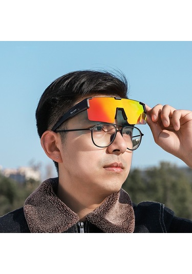 West Bıkıng Yp0703150 Erkekler Kadınlar İçin Polarize Spor Güneş Gözlüğü Pc Çerçeveli Bisiklet Güneş Gözlüğü - Siyah / Gri